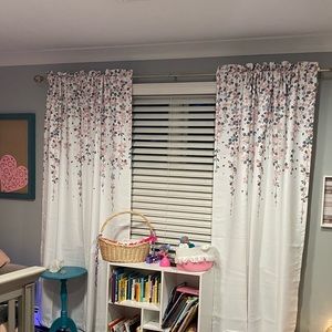Floral Room Darkening Thermal Rod Pocket Curtains